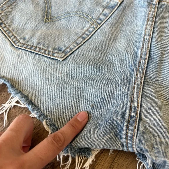 Levi's 501 Denim Cutoff Button Fly Shorts, Size 29 - Picture 8 of 8